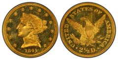proof 1841 Quarter Eagle PCGS PR64