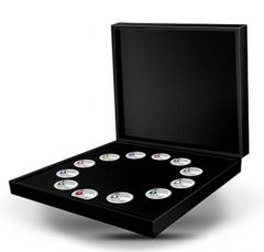 2012 BIRTHSTONE SILVER 12-COIN SET