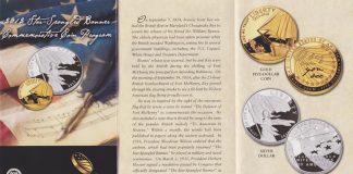 2012 Star-Spangled Banner Bicentennial Silver Dollar Set Details 2012 Star-Spangled Banner Commemorative Coin Brochure