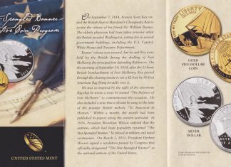 2012 Star-Spangled Banner Bicentennial Silver Dollar Set Details 2012 Star-Spangled Banner Commemorative Coin Brochure