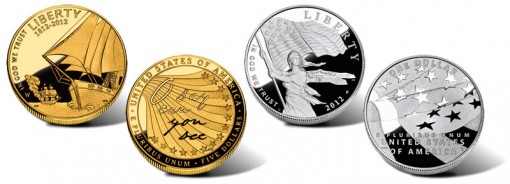 Proof Gold and Silver 2012 Star-Spangled Banner Commemorative Coins