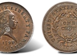 1792 Silver Center Cent May Top $1M at Heritage Auctions’ CSNS Coin Event 1792 Silver Center Cent
