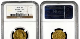 NGC Grades Unique 1879 $4 Gold Coin “Stella” Variety 1879 Stella Variety