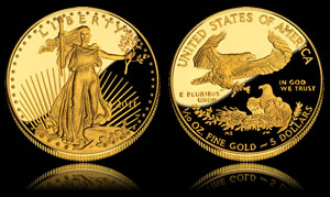 2011-W $5 Proof American Gold Eagle Coin