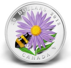 2012 $20 Aster with Venetian Glass Bumble Bee Silver Coin