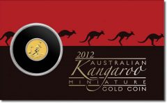 2012 Australian Mini Roo Gold Coin in Protective Card