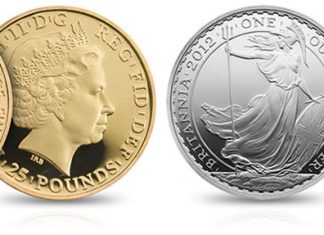 2012 Britannia Sets, Gold and Silver Proof Coins Mark 25th Anniversary 2012 Britannia Gold and Silver Proof Coins