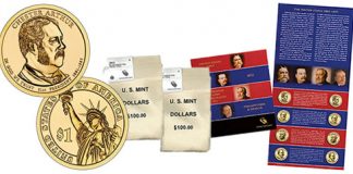 US Mint Ends April, Starts May with 2012 Presidential $1 Coin Products 2012 Presidential $1 Coin Bags and Uncirculated Coin Set