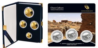 US Mint 2012 Proof Gold Eagles, Quarters Coin Set Launch in 3rd Week of April 2012 Proof Gold Eagles and Chaco Culture Quarters Three-Coin Set