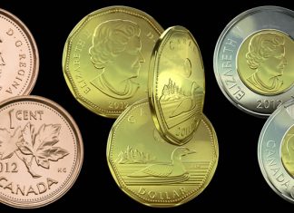 Canada Modernizes Coinage with Penny Elimination and New $1, $2 Coins Canadian 2012 Penny, 2012 $1 Coin and 2012 $2 Coin