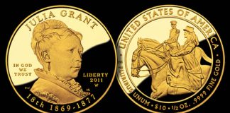 Julia Grant First Spouse Gold Coin in Proof Sells Out Julia Grant First Spouse Gold Coin - Proof
