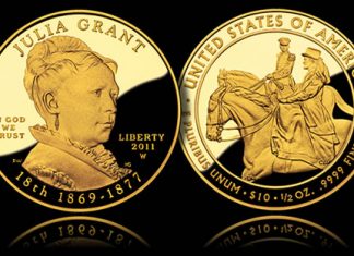 Julia Grant First Spouse Gold Coin in Proof Sells Out Julia Grant First Spouse Gold Coin - Proof