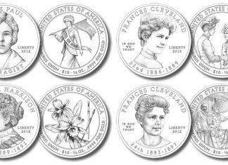 2012 First Spouse Gold Coin Designs Revealed Line Art Designs of 2012 First Spouse Gold Coins