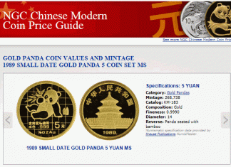 Online Chinese Modern Coin Price Guide Released by NGC Online Chinese Modern Coin Price Guide
