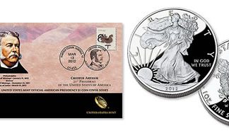 US Mint 2012 Proof Silver Eagle, Arthur $1 Coin Cover Releases in 2nd Week of April US Mint 2012 Proof Silver Eagle and Chester Arthur $1 Coin Cover
