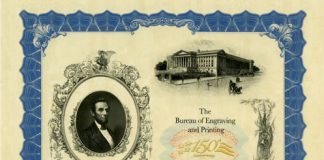 150th Anniversary Lincoln Intaglio Print Released by BEP 150th Anniversary Lincoln Intaglio Print