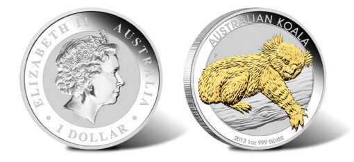 2012 Australian Koala Gilded Silver Coin