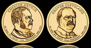 First Cleveland $1 Coins Debut at 3.75M, Arthur $1 Mintages to Rise Again Chester Arthur and Grover Cleveland Presidential $1 Coins