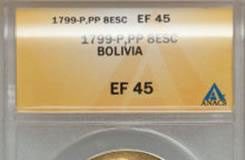 Heritage Announces Weekly Internet-Only World Coin Auctions 1799-P Bolivia World Coin