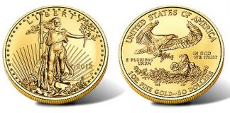 2012-W $50 Uncirculated American Gold Eagle Coin Released 2012-W $50 Uncirculated American Gold Eagle Coin