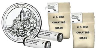 2012 Acadia Park Quarters Released, Rolls and Bags Available Acadia Quarter, Bags and Rolls