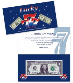 $1 Lucky 777 Note and Folder