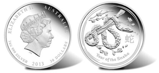2013 Year of the Snake Silver Proof Coin