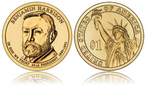 Benjamin Harrison Presidential $1 Coin