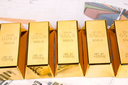 Five gold bars