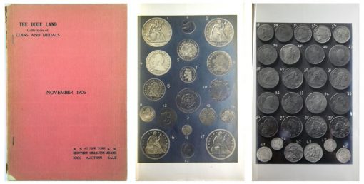 Geoffrey Charlton Adams auction catalogue from 1906 with two photographic plates