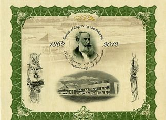 150th Anniversary Clark Intaglio Print from BEP 150th Anniversary Clark Intaglio Print
