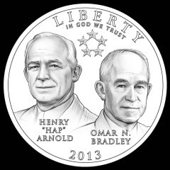 2013 50c 5-Star General Commemorative Clad Coin Obverse Design