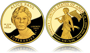 Alice Paul First Spouse Gold Coin