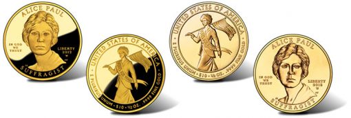 Alice Paul Suffrage Movement Gold Coins