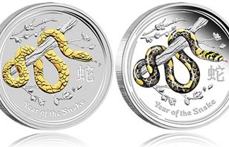 Australian 2013 Year of the Snake Silver Coins for Collectors Australian 2013 Year of the Snake Silver Coins - High Relief, Gilded, Colored, Gemstone