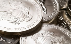 Bullion American Eagle silver coins