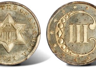 Stack’s Bowers to Offer Coin and Currency Rarities at Baltimore Expo 1851 Silver Three-Cent Piece