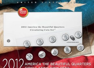 2012 ATB Quarters Circulating Coin Sets for Collectors 2012 America the Beautiful Quarters Circulating Coin Set