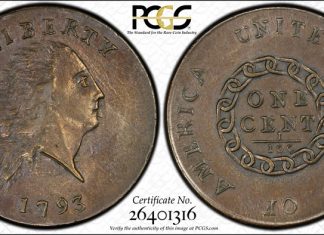 Rare Large Cent Display and PCGS Grading Contest at 2013 FUN PCGS MS63BN 1793 Chain AMERICA large cent