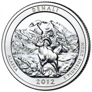 Reverse of the 2012 Denali National Park and Preserve Quarter