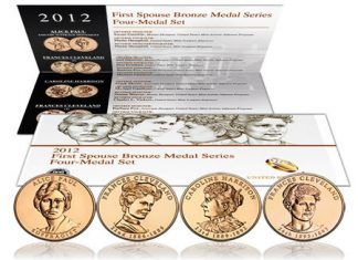 2012 First Spouse Bronze Four-Medal Set Released 2012 First Spouse Bronze Four-Medal Set