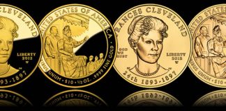Frances Cleveland First Spouse Gold Coins for Second Term Frances Cleveland Second Term First Spouse Gold Coins