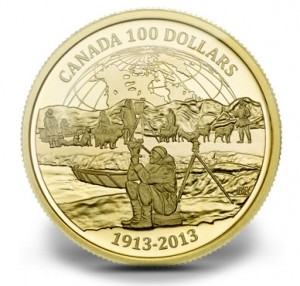 100th Anniversary of the Canadian Arctic Expedition $100 Gold Coin