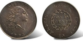 1794 Silver Dollar Coin Sells for World Record $10 Million 1793 Chain Cent
