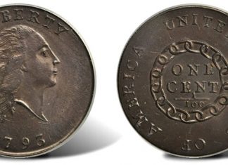1794 Silver Dollar Coin Sells for World Record $10 Million 1793 Chain Cent