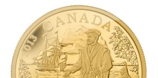 2013 Jacques Cartier Gold Coin Second in Canadian Great Explorers Series 2013 $200 Jacques Cartier Gold Coin