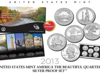 Annual 2013 America the Beautiful Quarters Silver Proof Sets Released 2013 America the Beautiful Quarters Silver Proof Set and Packaging