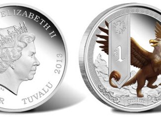 2013 Griffin Silver Proof Coin Begins Mythical Creatures Series 2013 Griffin Silver Proof Coin