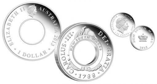 2013 Holey Dollar and Dump Coins in Commemorate 200th Anniversary Silver Proof Set