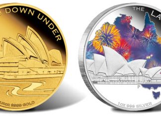 Sydney Opera House Coins Start 2013 Land Down Under Series 2013 Sydney Opera House Gold and Silver Coins